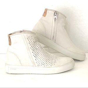 BLACKSTONE High Top Sneaker Genuine Gray Leather